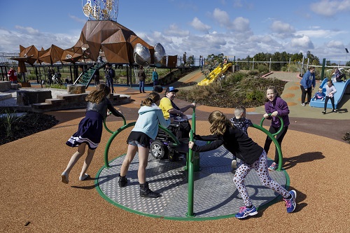 Kids playing at Deep Creek Reserve