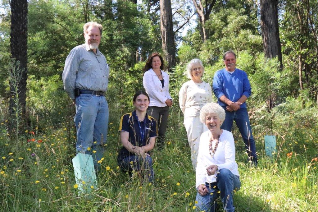 Members of the Ragwort Action Group pictured in bushland.