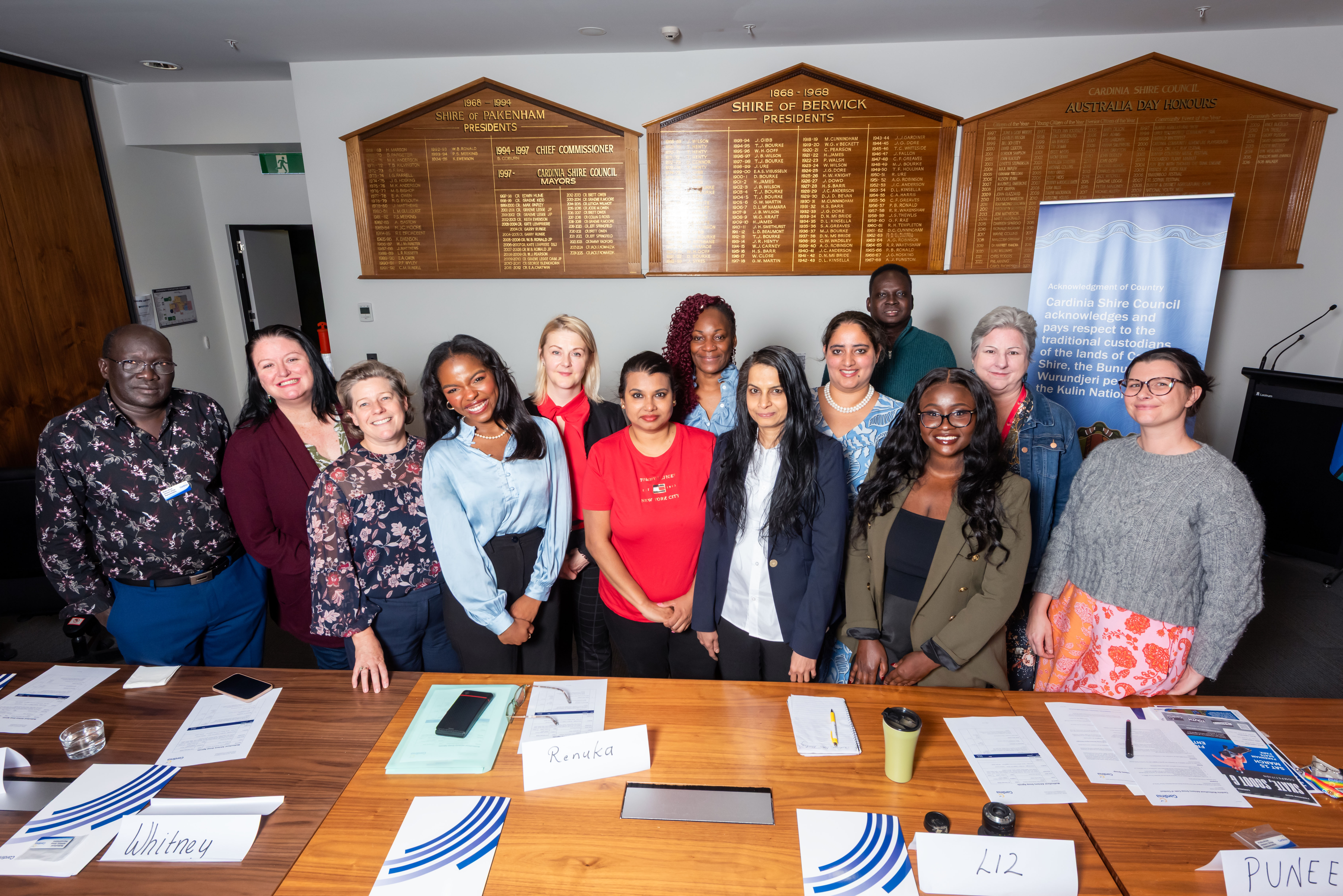 Multicultural Advisory Group members attending their induction meeting on Thursday 20 February, alongside meeting chair, Cardinia Shire Council’s Officer Ward Councillor, Samantha-Jane Potter