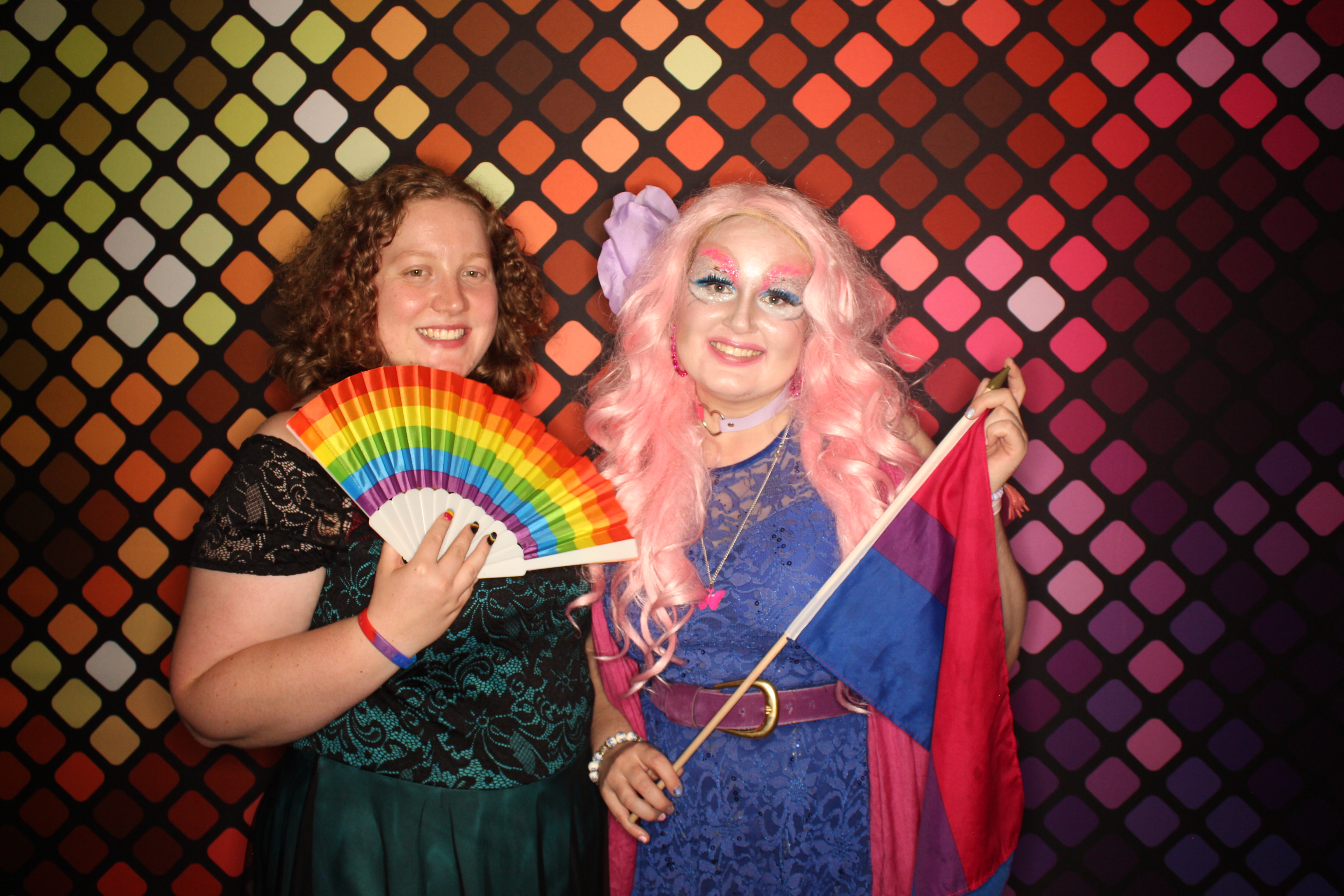 Katherine Hansford and Claire Sanderson (also known as Dia Thundara) from the Cardinia Pride advocacy group helped organise this year's Pride Formal with support from Council's Youth Services Team.