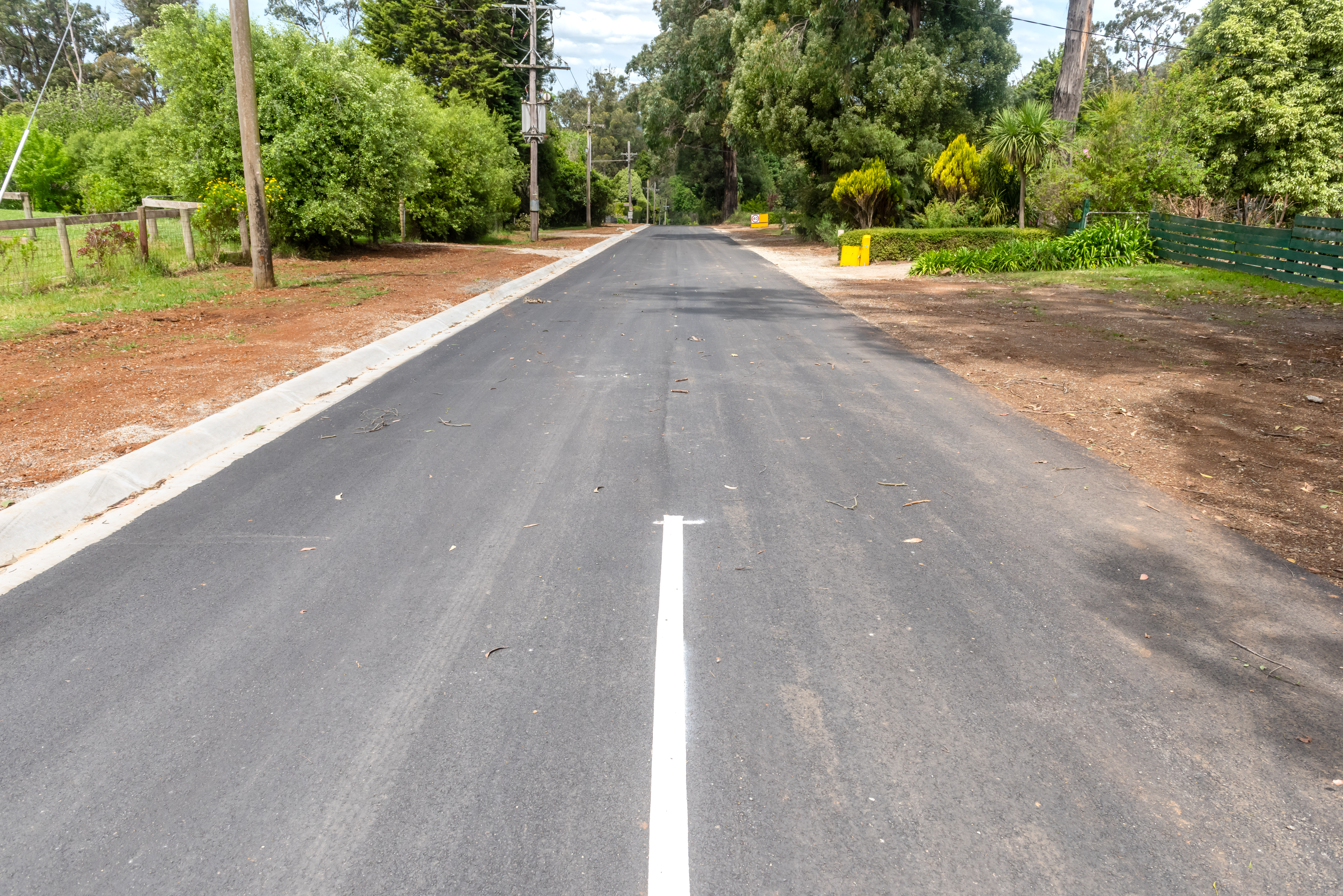 Garden Street in Cockatoo, recently sealed and upgraded as part of Council's Sealing the Hills program.