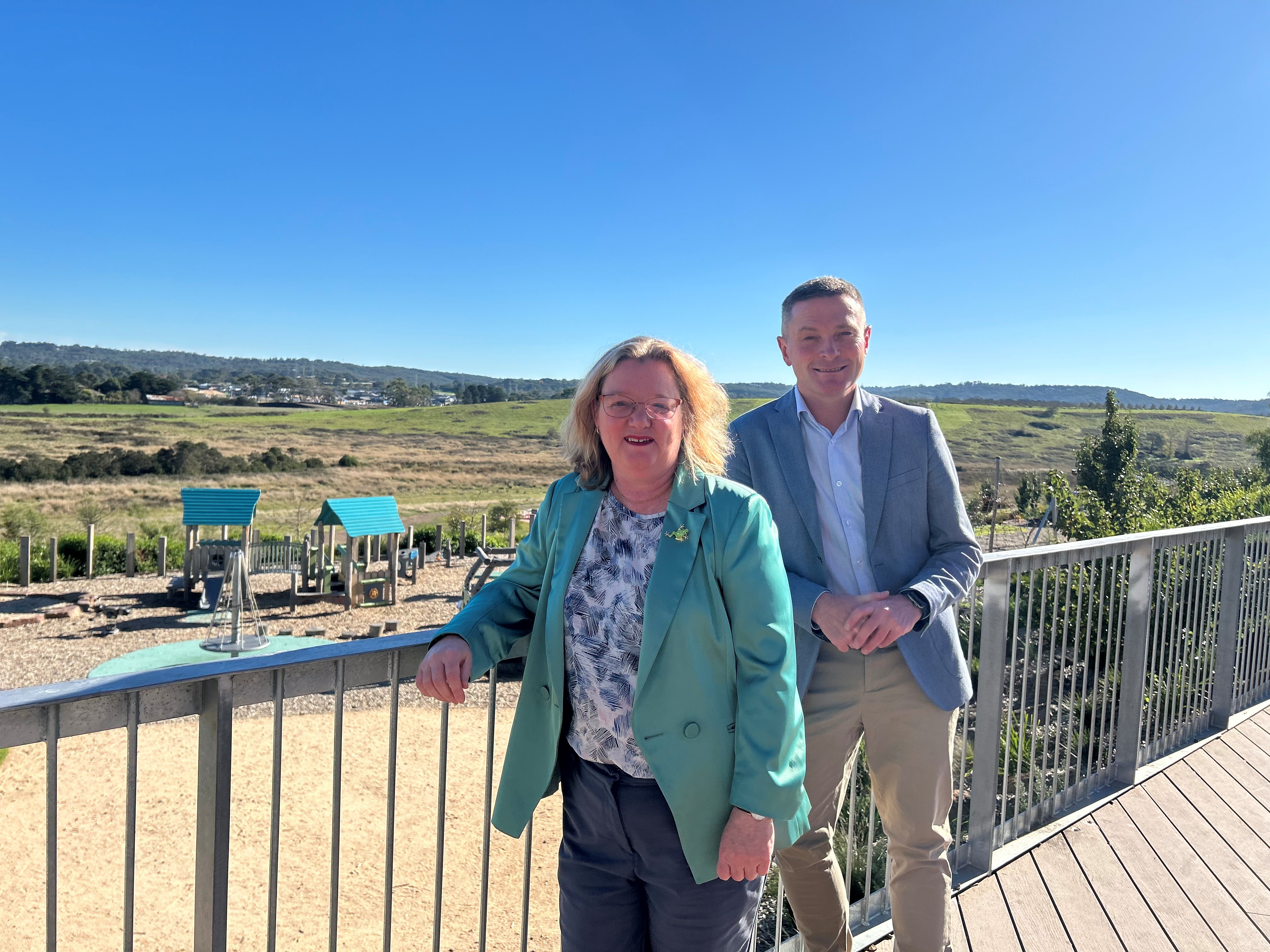 Cardinia Shire Council Deputy Mayor Cr Liz Roberts and Mayor Cr Brett Owen.