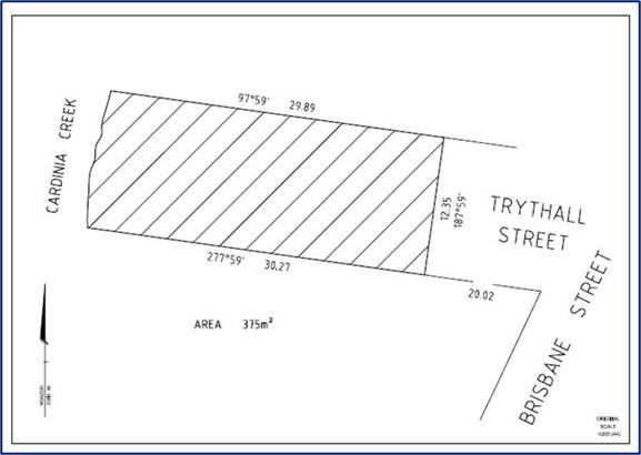 Plans showing the section of Trythall Street proposed for discontinuance.