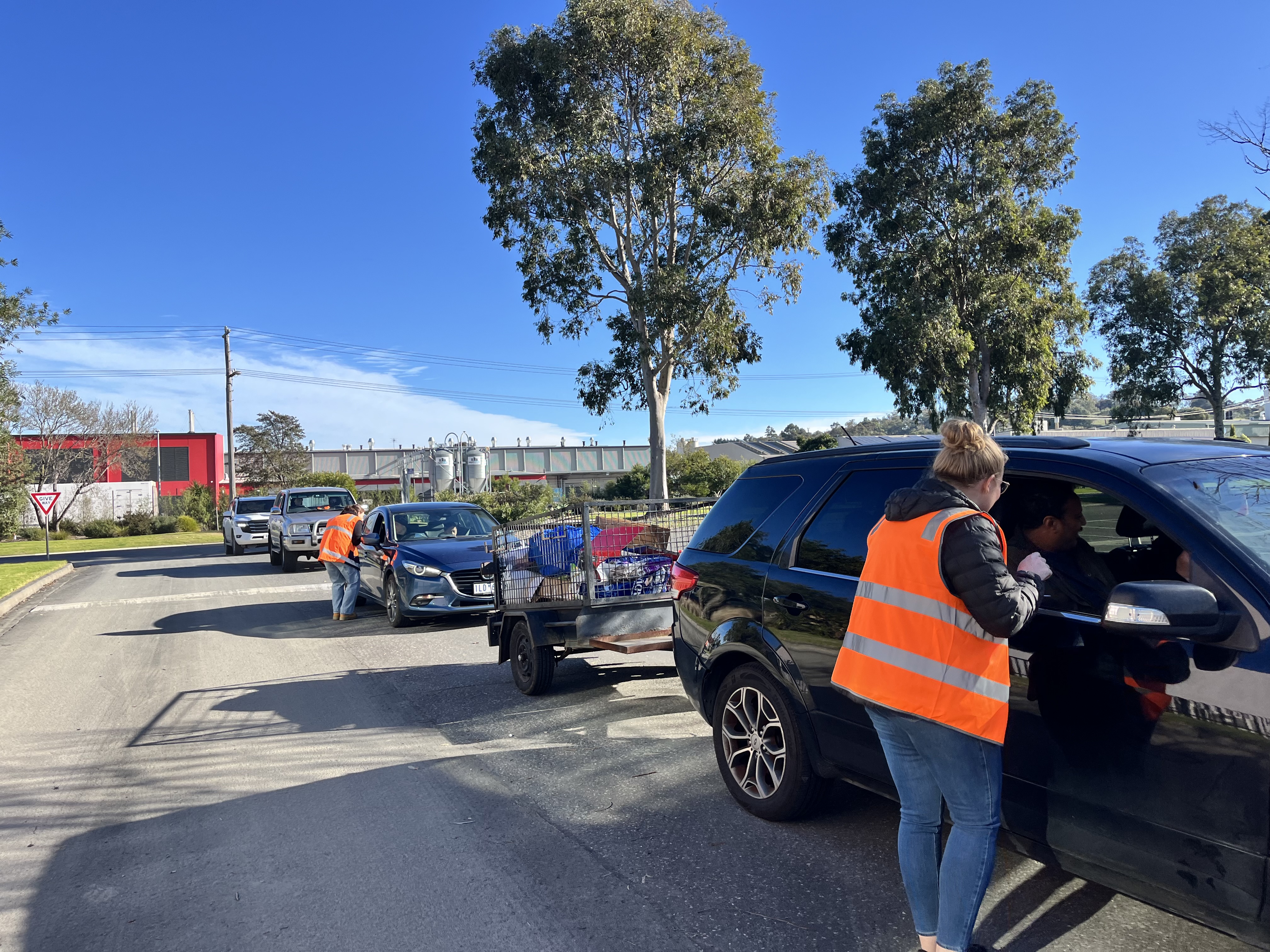 Recycling drive and drop event