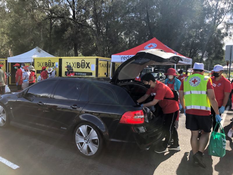 Red Cross donation drive-thru