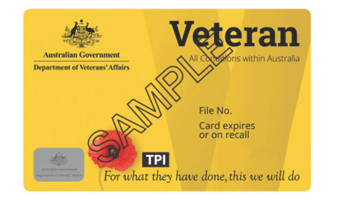 gold card DVA Sample Image