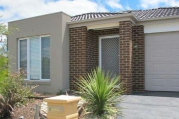 The front of a modern looking house