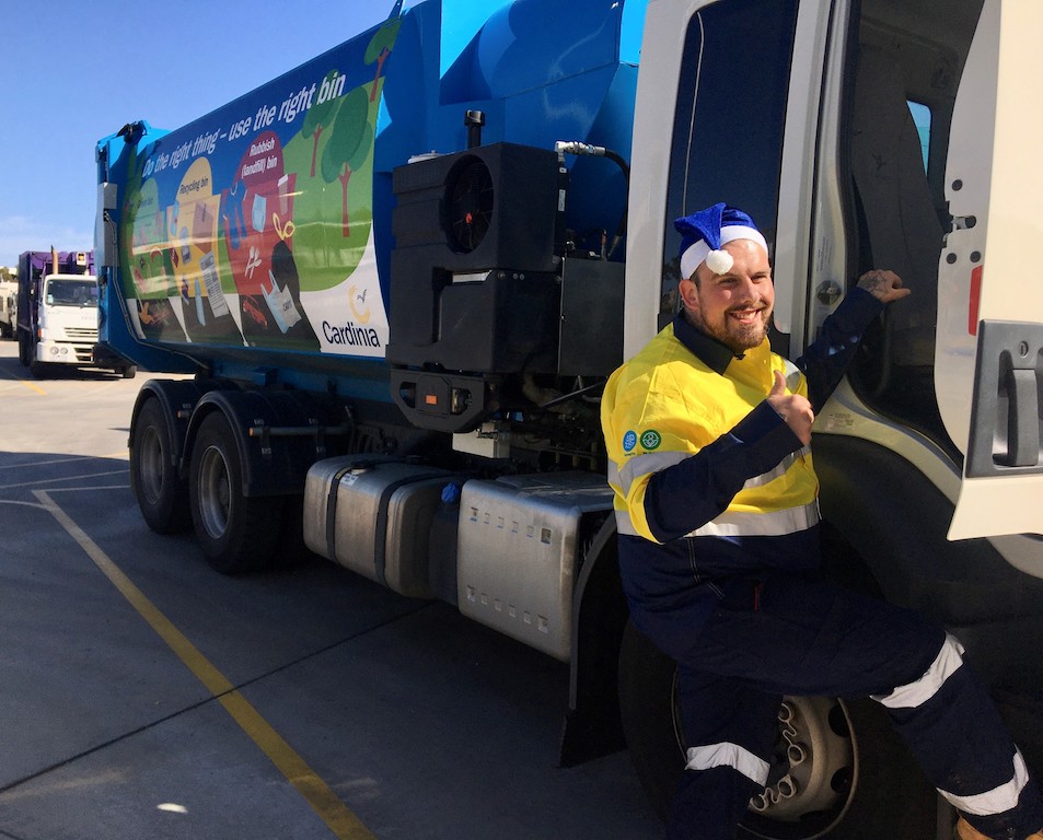 Driver Sean gets into the Christmas spirit as Cardinia Shire residents are urged to play their part when it comes to reducing the environmental impact this Christmas. 