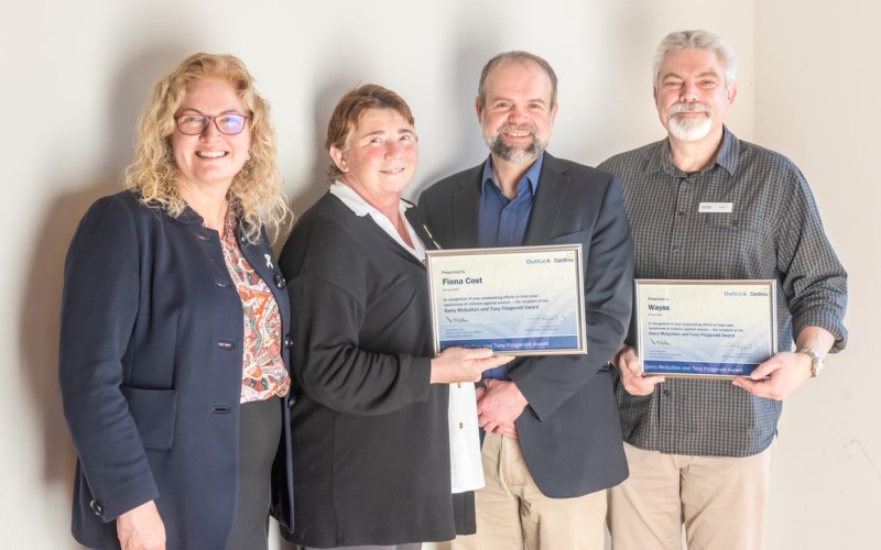 Cardinia Shire Council CEO Carol Jeffs (left) with award winners and Mayor Cr Jeff Springfield (centre right)