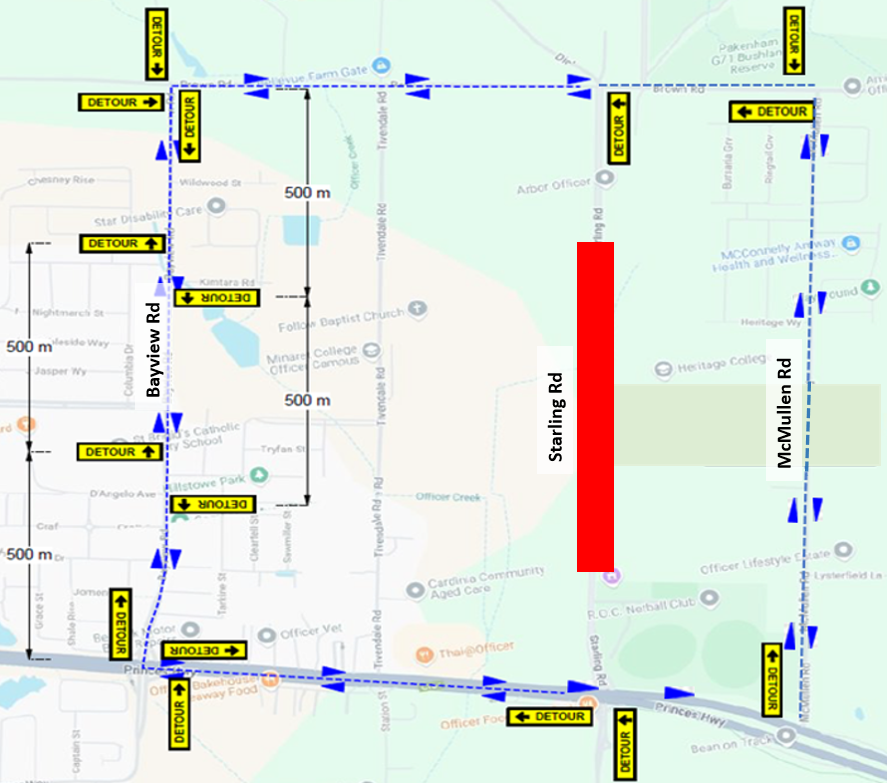 Starling Road Closure &amp; Detour Information