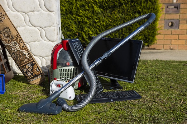 Pic of vacuum cleaner and computer out for hard waste collection